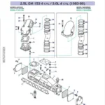 Collecteur Mercuiser GM153 L4 120cv et 140cv / Ref. BAMC-1-95862 – Image 2