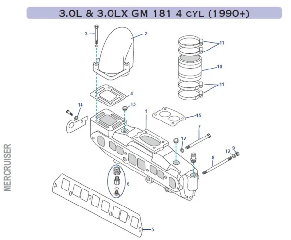 COUDE D’ÉCHAPPEMENT INOX 4CYL / Ref. SED3092610 – Image 3