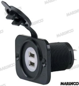 BASE PRISE 12VDC 2 USB CHARGEUR 5V 2.1A ILLUM. – AM12VDUSB