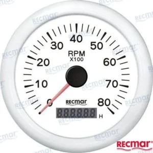 COMPTE TOURS 0/8000 RPM BLANC – RECKY07308