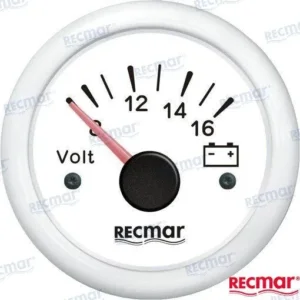 VOLTMETRE 8 / 16V BLANC – RECKY13304