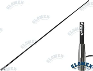 ANTENNE GLOMEX AM/FM NOIRE /CHROME 150MM – GLORA400CRFM/BK