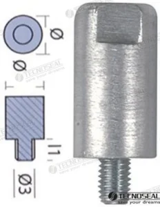 ANODE YANMAR Ø 20 M8 – TEN01312