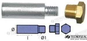 ANODE MOTEUR YANMAR COMPLET – TEN01316T