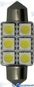 AMPOULE NAVETTE 6LED 1,3W 10/30V 15,9*37 – GS10540