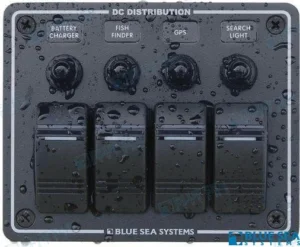 TABLEAU HORIZONTAL NOIR 4 INTERRUPTEURS – BS8372