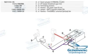 OB/STERNDRIVE 1 MOTEUR AVEC TRIM 12V – GLESA2A-1E-OSBD-TR12