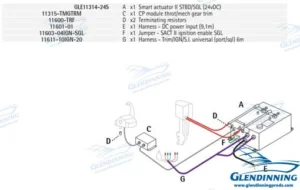 KIT OB/STERNDRIVE 1 MOTEUR AVEC TRIM 24V – GLESA2A-1E-OSBD-TR24