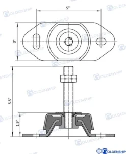 SILENTBLOCK  W/SCREW  3/4 – 160 KG – GS38123
