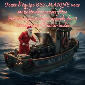 Bonnes fêtes de fin d'année ! BBS Marine sera en congés du 20 décembre au 4 janvier inclus.